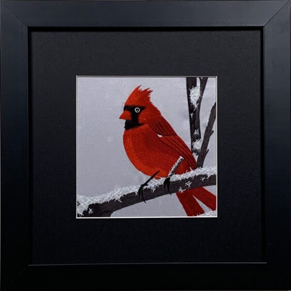 Cardinal on Snow Branch (Small)