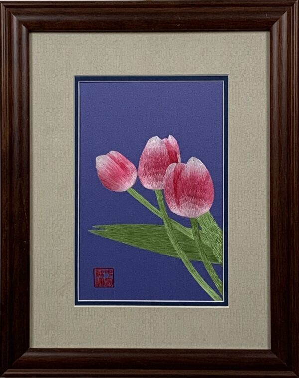 Pink Tulips (Rectangular 12cmx18cm)