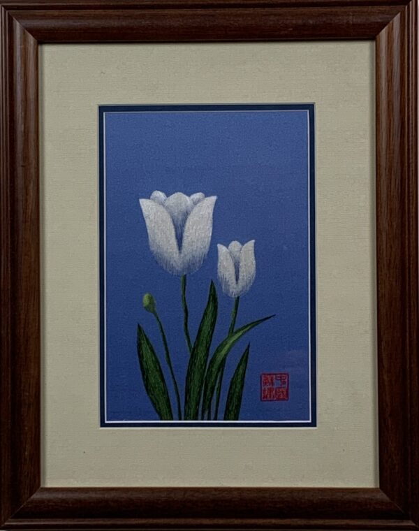 White Tulips (Rectangular 12cmx18cm)