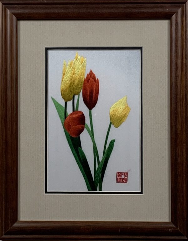 Yellow and Red Tulips (Rectangular 12cmx18cm)