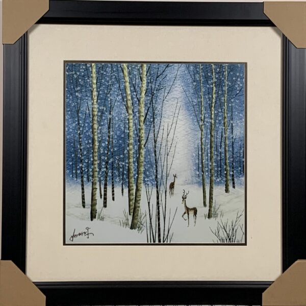 Snow Forest Deer