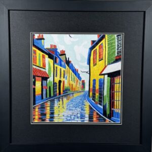 Rain Scene on a Little Lane (Medium)